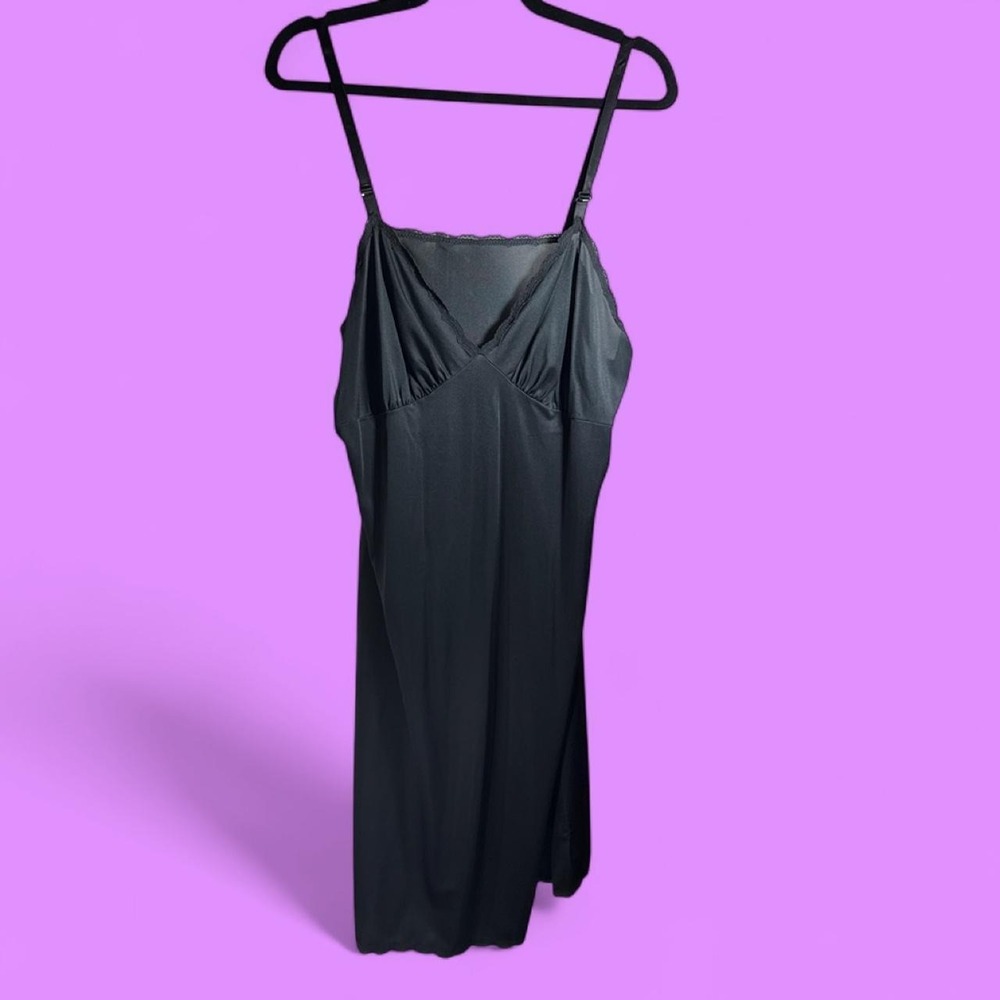 Black Satin Nightgown